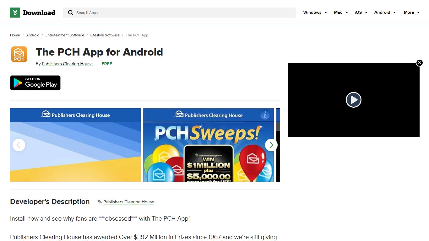 The PCH App - Free download and software reviews - CNET Download